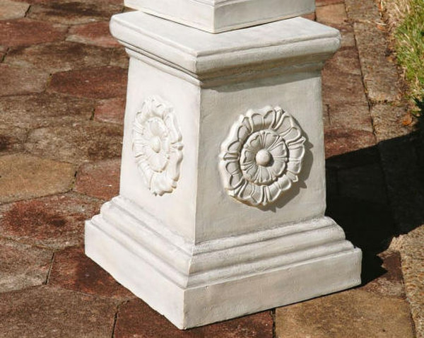 English Rosette Garden Sculptural Plinth Pedestal Column Display